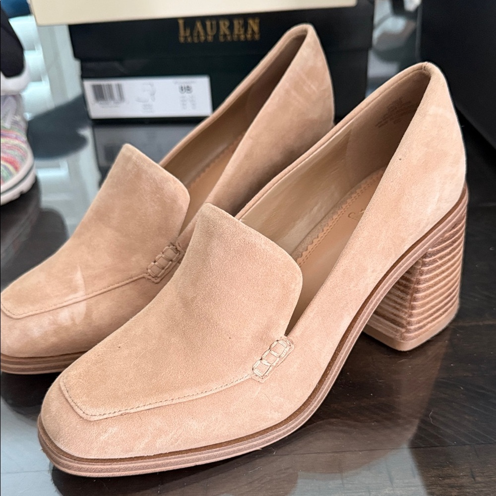 Vince Camuto Tan Suede Women's Loafers